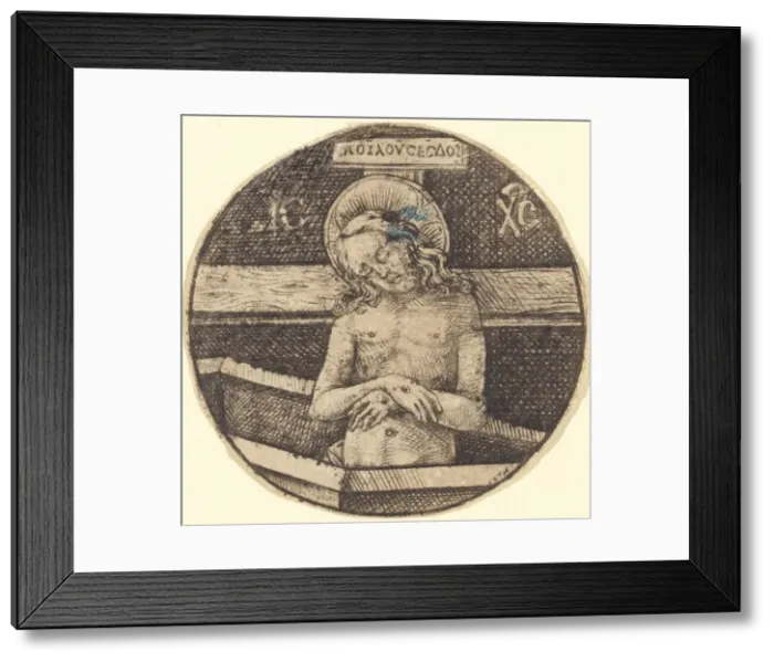 Framed Print : Christ as the Man of Sorrows, c. 1470 / 1480. Creator: Israhel van Meckenem Framed Print : Christ as the Man of Sorrows, c. 1470 / 1480. Creator: Israhel van Meckenem