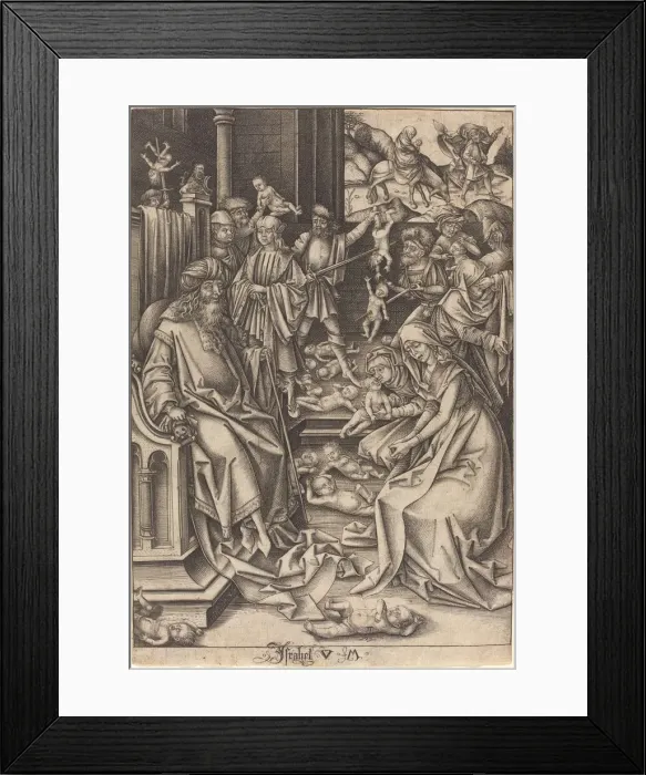 Framed Print : Massacre of the Innocents, c. 1490 / 1500. Creator: Israhel van Meckenem Framed Print : Massacre of the Innocents, c. 1490 / 1500. Creator: Israhel van Meckenem