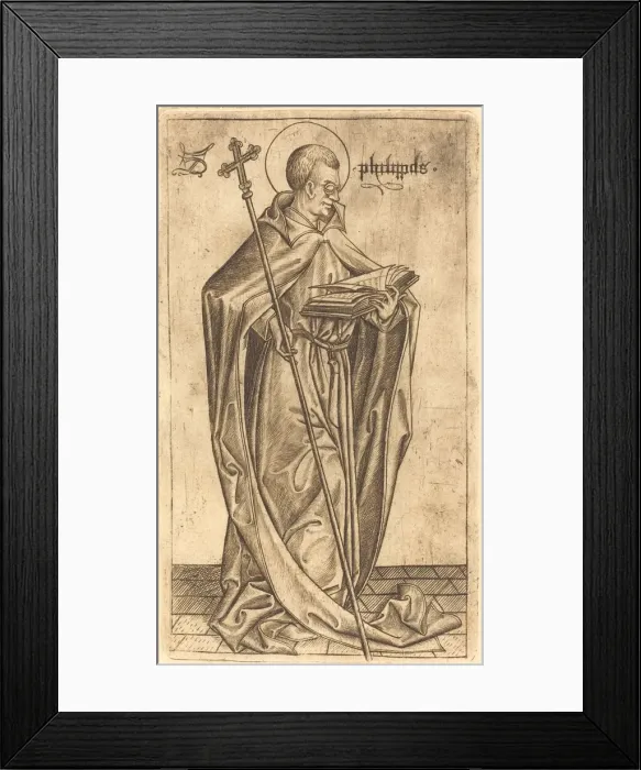 Framed Print : Saint Philip, c. 1470 / 1480. Creator: Israhel van Meckenem Framed Print : Saint Philip, c. 1470 / 1480. Creator: Israhel van Meckenem