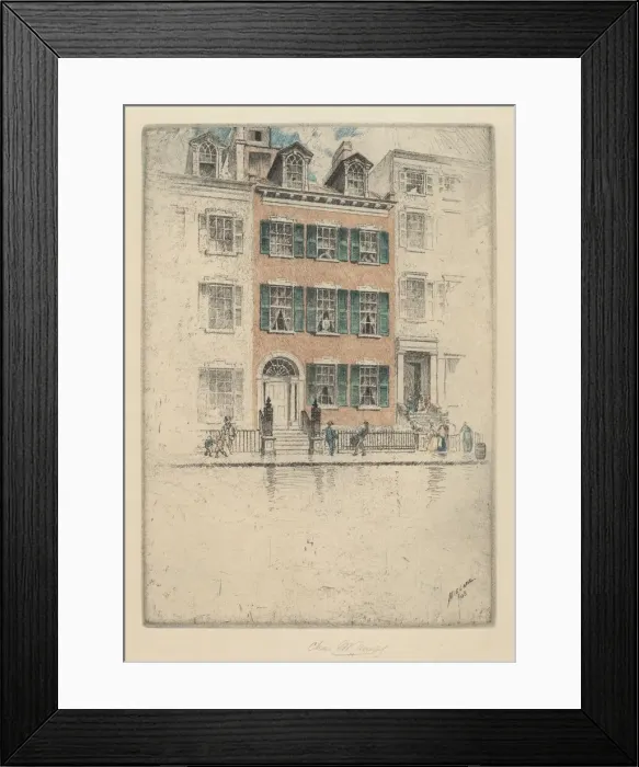 Framed Print : Ericssons House, Beach Street, 1908. Creator: Charles Frederick William Mielatz Framed Print : Ericssons House, Beach Street, 1908. Creator: Charles Frederick William Mielatz
