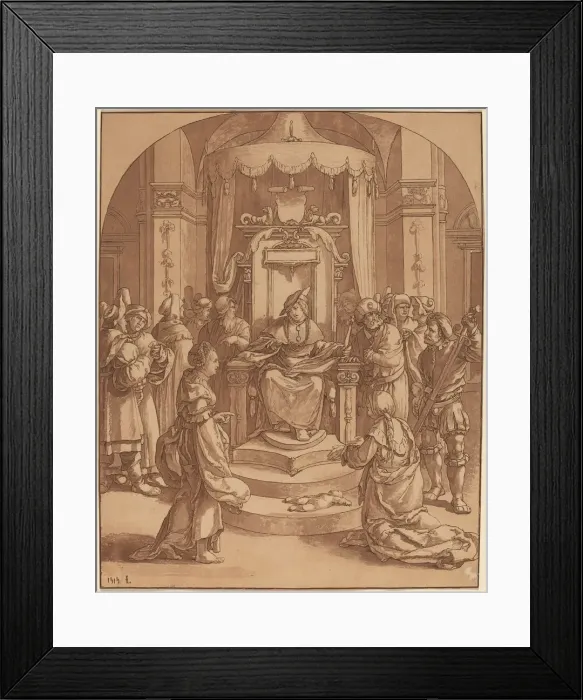 Framed Print : The Judgment of Solomon, 1782. Creator: Cornelis Brouwer Framed Print : The Judgment of Solomon, 1782. Creator: Cornelis Brouwer