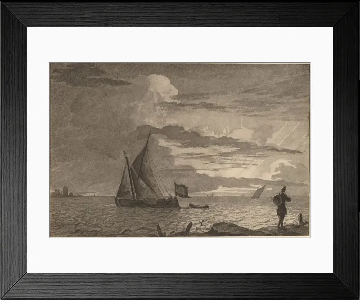 Framed Print : Fisherman with Pack over His Shoulder, 1779, published 1781. Creator: Cornelis Brouwer Framed Print : Fisherman with Pack over His Shoulder, 1779, published 1781. Creator: Cornelis Brouwer