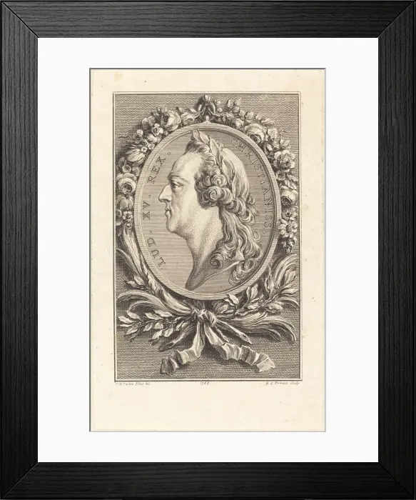 Framed Print : Louis XV, 1765. Creator: Benoit-Louis Prevost Framed Print : Louis XV, 1765. Creator: Benoit-Louis Prevost