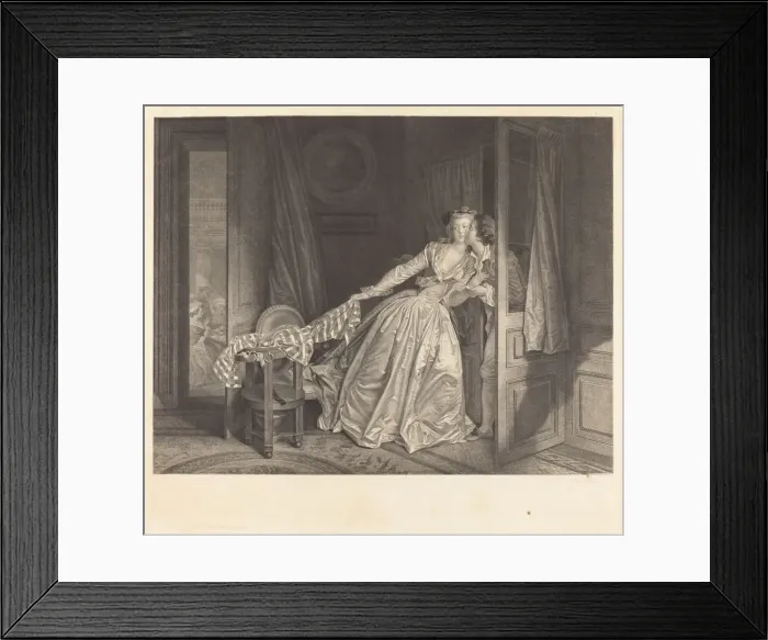 Framed Print : Le Baiser ala Derobee (The Stolen Kiss). Creator: Nicolas-Francois Regnault Framed Print : Le Baiser ala Derobee (The Stolen Kiss). Creator: Nicolas-Francois Regnault