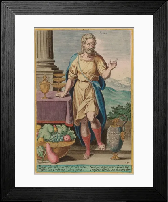 Framed Print : Aser, c. 1585. Creator: Johann Sadeler I Framed Print : Aser, c. 1585. Creator: Johann Sadeler I