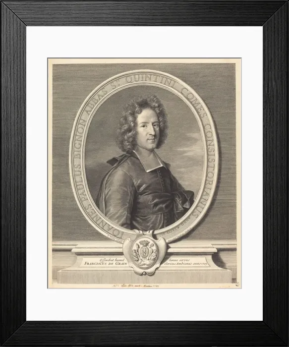 Framed Print : J. P. Bignon. Creator: Benoit Audran I Framed Print : J. P. Bignon. Creator: Benoit Audran I