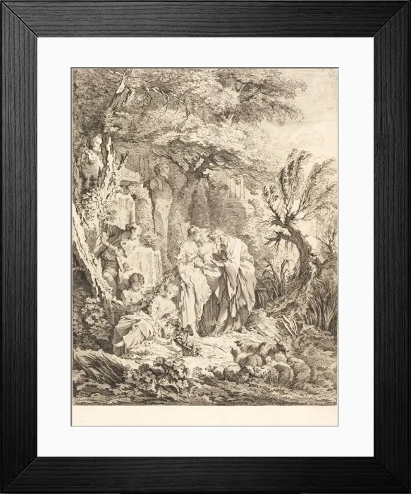 Framed Print : La Bonne Aventure, 1738. Creator: Pierre Alexandre Aveline Framed Print : La Bonne Aventure, 1738. Creator: Pierre Alexandre Aveline