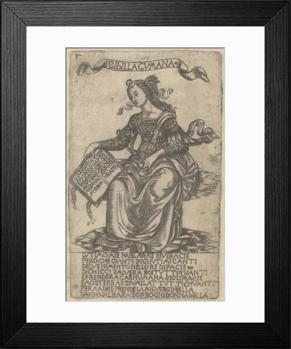 Framed Print : Cumaean Sibyl, early 15th century. Creator: Unknown Framed Print : Cumaean Sibyl, early 15th century. Creator: Unknown