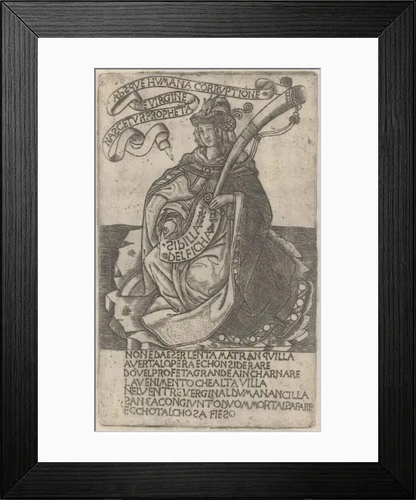 Framed Print : Delphian Sibyl, early 15th century. Creator: Unknown Framed Print : Delphian Sibyl, early 15th century. Creator: Unknown