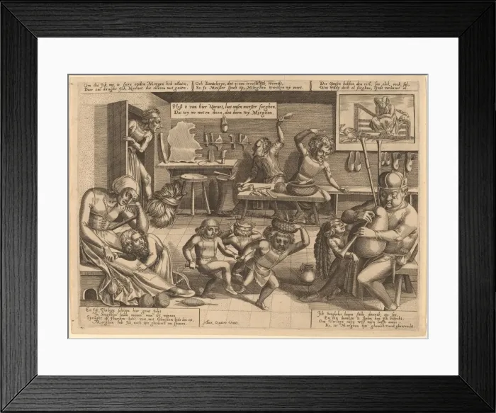 Framed Print : The Dissolute Household. Creator: Pieter Balten Framed Print : The Dissolute Household. Creator: Pieter Balten