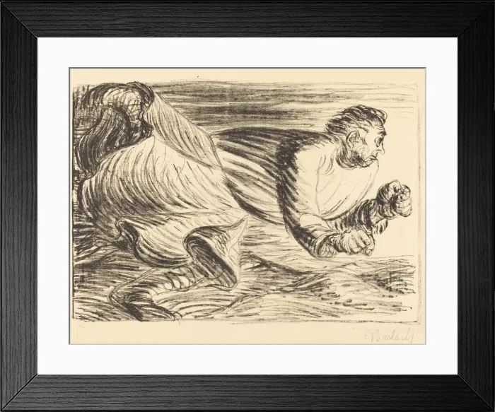 Framed Print : The Raging Barbarian, c. 1916 / 1917. Creator: Ernst Barlach Framed Print : The Raging Barbarian, c. 1916 / 1917. Creator: Ernst Barlach