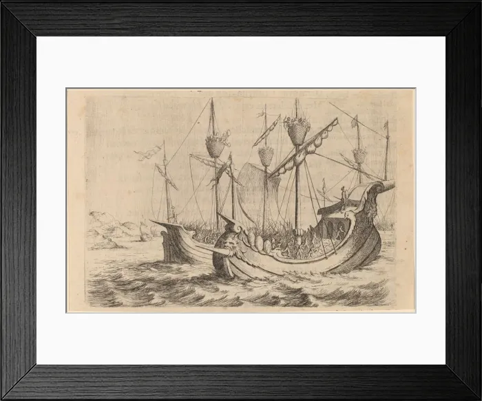 Framed Print : Hannibals Navy Battling the Rhodians, 1634. Creator: Willem Basse Framed Print : Hannibals Navy Battling the Rhodians, 1634. Creator: Willem Basse