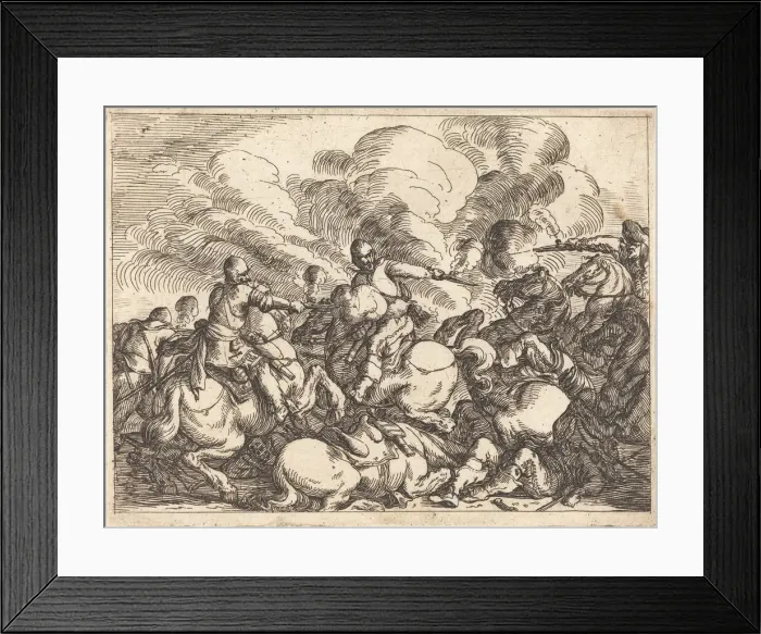 Framed Print : Capricci di varie battaglie, 1635. Creator: Johann Wilhelm Baur Framed Print : Capricci di varie battaglie, 1635. Creator: Johann Wilhelm Baur