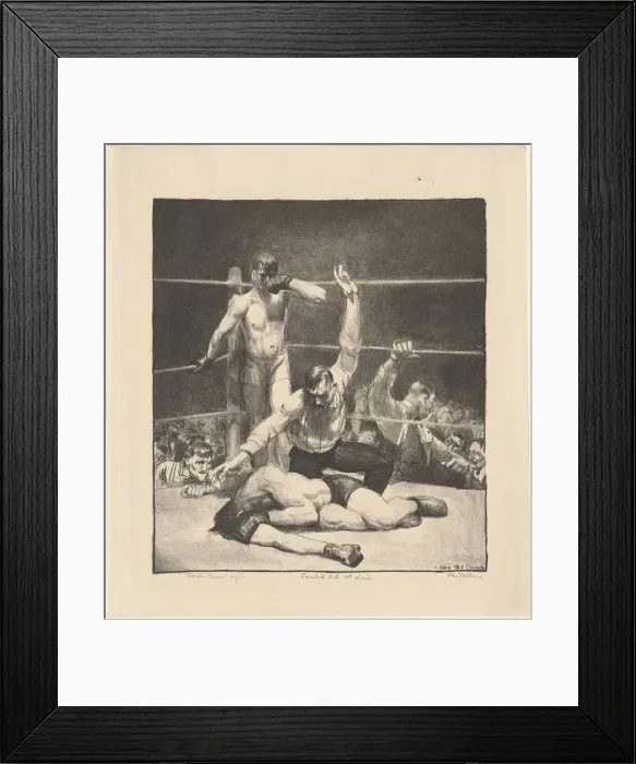 Framed Print : Counted Out, first stone, 1921. Creator: George Wesley Bellows Framed Print : Counted Out, first stone, 1921. Creator: George Wesley Bellows