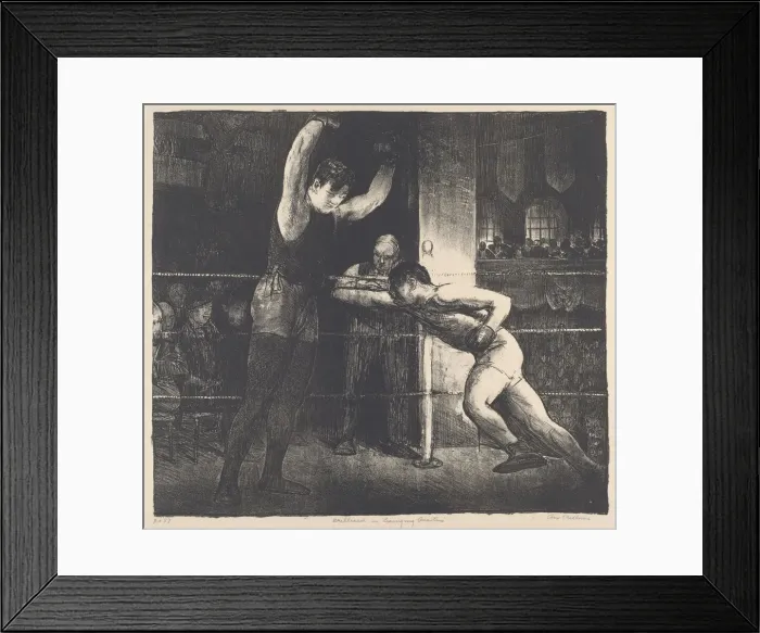 Framed Print : Willard in Training Quarters, 1916. Creator: George Wesley Bellows Framed Print : Willard in Training Quarters, 1916. Creator: George Wesley Bellows
