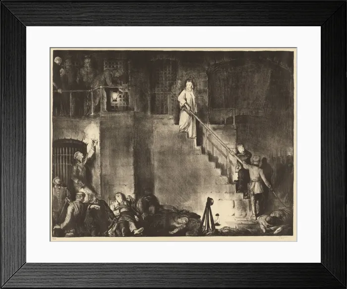 Framed Print : Murder of Edith Cavell, 1918. Creator: George Wesley Bellows Framed Print : Murder of Edith Cavell, 1918. Creator: George Wesley Bellows