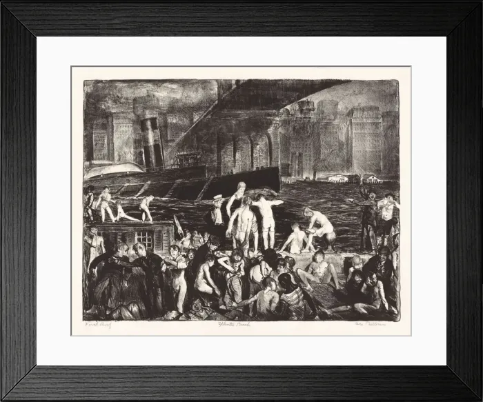 Framed Print : Splinter Beach, 1916. Creator: George Wesley Bellows Framed Print : Splinter Beach, 1916. Creator: George Wesley Bellows