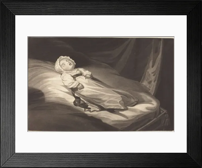 Framed Print : Sleeping Infant. Creator: Unknown Framed Print : Sleeping Infant. Creator: Unknown