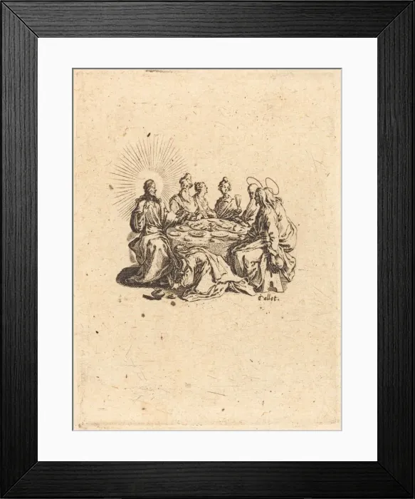 Framed Print : The Feast of the Pharisees, 1618. Creator: Jacques Callot Framed Print : The Feast of the Pharisees, 1618. Creator: Jacques Callot