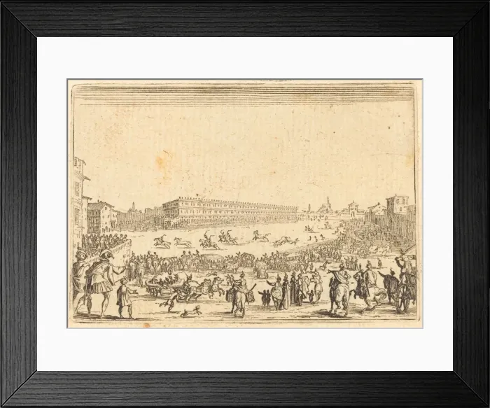 Framed Print : Piazza Presso alla Porta al Prato, c. 1622. Creator: Jacques Callot Framed Print : Piazza Presso alla Porta al Prato, c. 1622. Creator: Jacques Callot