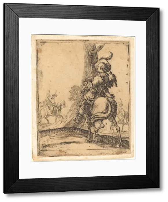 Framed Print : The Falconer. Creator: Jacques Callot Framed Print : The Falconer. Creator: Jacques Callot