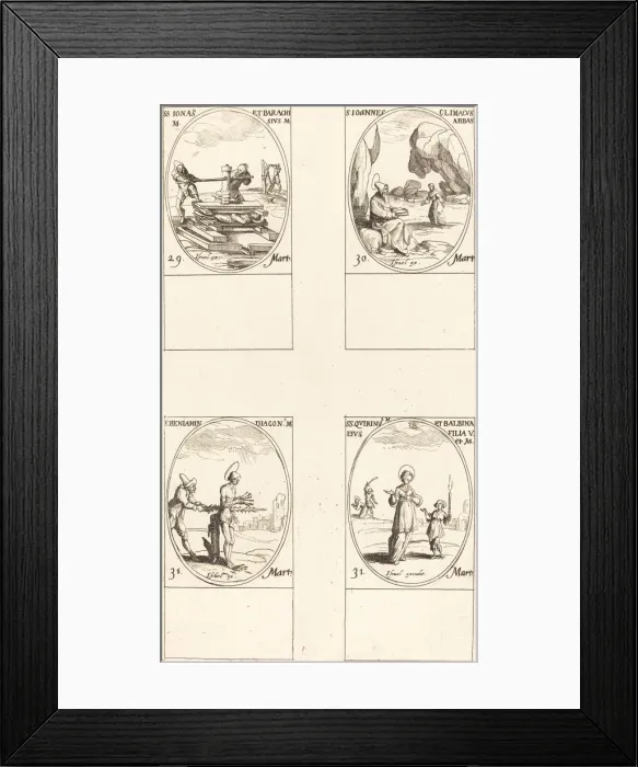 Framed Print : Sts. Jonas & Barachisius;St. John Climacus, Abbot;St. Benjamin;Sts Framed Print : Sts. Jonas & Barachisius;St. John Climacus, Abbot;St. Benjamin;Sts