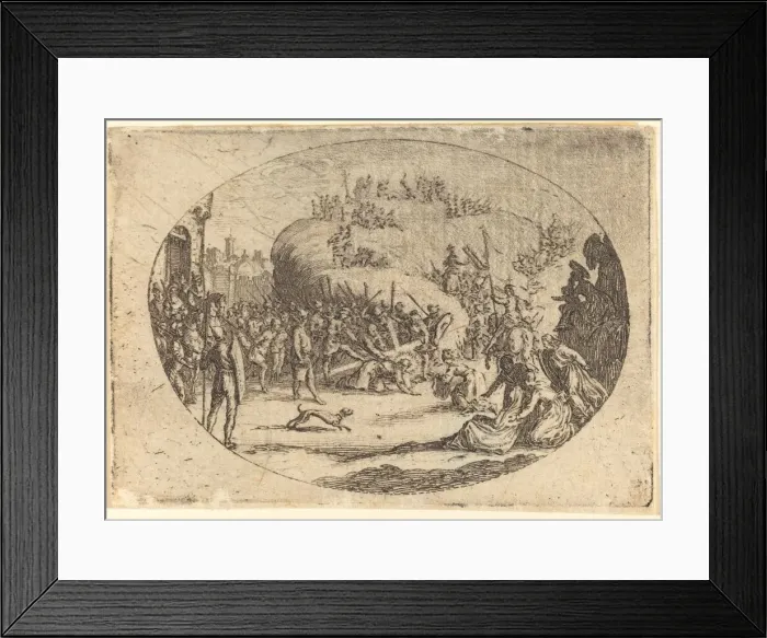 Framed Print : The Small Carrying of the Cross. Creator: Jacques Callot Framed Print : The Small Carrying of the Cross. Creator: Jacques Callot