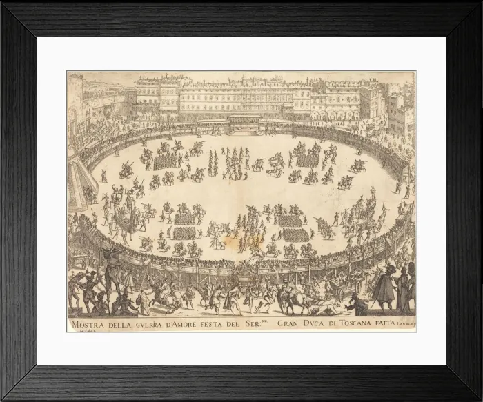 Framed Print : Parade in the Amphitheater, 1616. Creator: Jacques Callot Framed Print : Parade in the Amphitheater, 1616. Creator: Jacques Callot