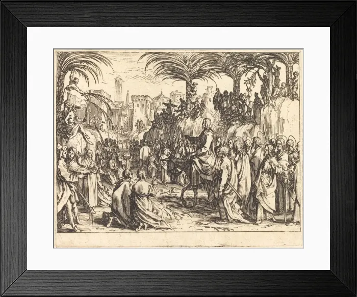 Framed Print : The Entry into Jerusalem, 1635. Creator: Jacques Callot Framed Print : The Entry into Jerusalem, 1635. Creator: Jacques Callot