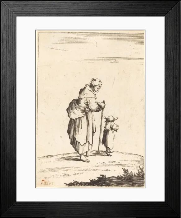 Framed Print : Beggar Woman and Child, 17th century. Creator: Unknown Framed Print : Beggar Woman and Child, 17th century. Creator: Unknown