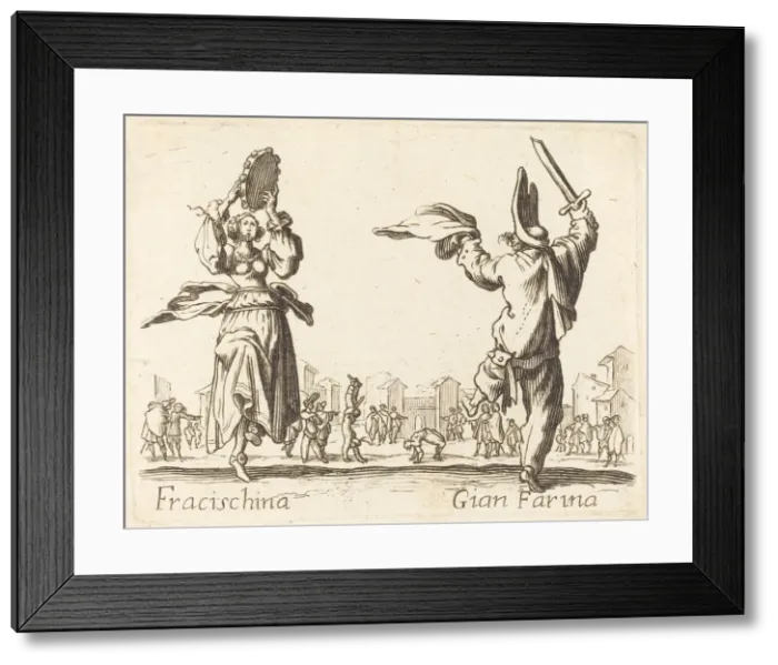 Framed Print : Fracischina and Gian Farina. Creator: Unknown Framed Print : Fracischina and Gian Farina. Creator: Unknown