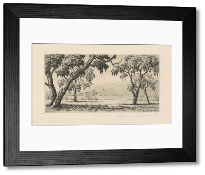 Framed Print : California Landscape, 1888. Creator: Henry Chapman Ford Framed Print : California Landscape, 1888. Creator: Henry Chapman Ford