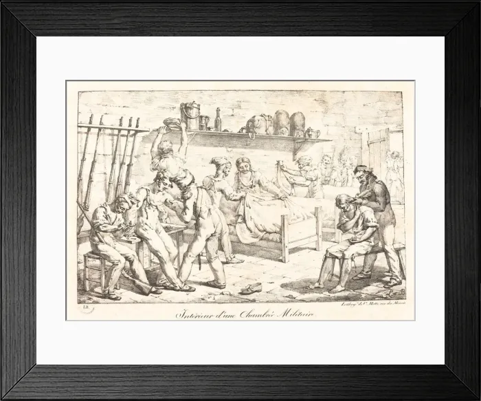 Framed Print : Interior of a Military Chamber. Creator: Louis Albert Guislain Baclere d Albe Framed Print : Interior of a Military Chamber. Creator: Louis Albert Guislain Baclere d Albe