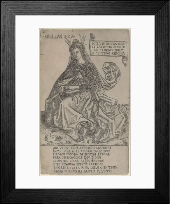 Framed Print : Libyan Sibyl, c. 1470 / 1480. Creator: Baccio Baldini Framed Print : Libyan Sibyl, c. 1470 / 1480. Creator: Baccio Baldini
