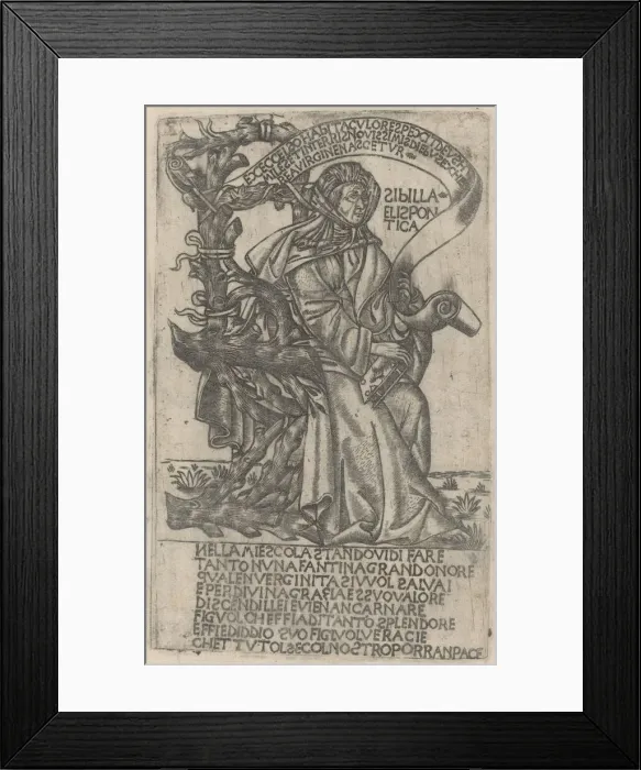Framed Print : Hellespontine Sibyl, early 15th century. Creator: Unknown Framed Print : Hellespontine Sibyl, early 15th century. Creator: Unknown