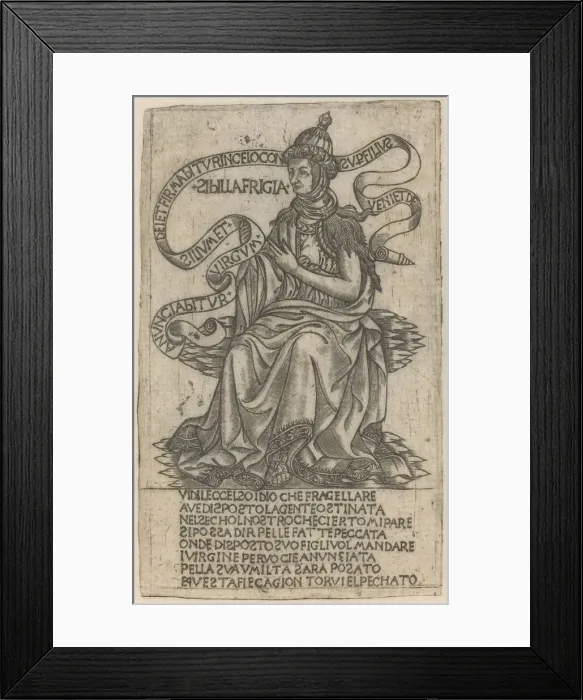 Framed Print : Phrygian Sibyl, early 15th century. Creator: Unknown Framed Print : Phrygian Sibyl, early 15th century. Creator: Unknown