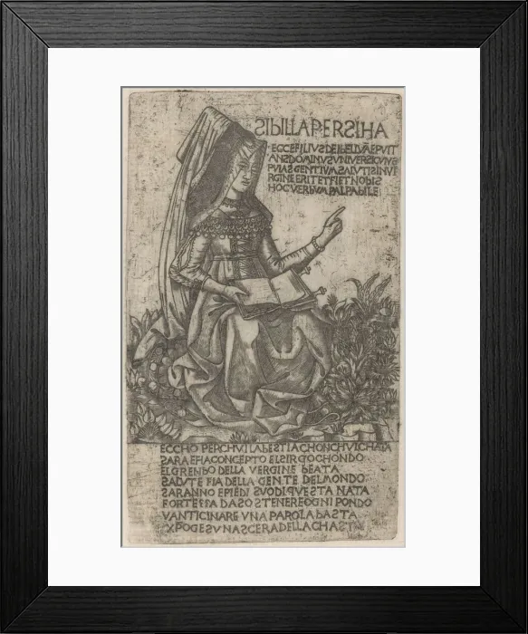 Framed Print : Persian Sibyl, early 15th century. Creator: Unknown Framed Print : Persian Sibyl, early 15th century. Creator: Unknown