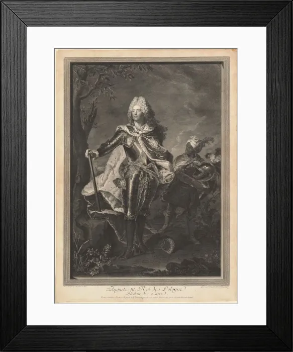 Framed Print : Auguste III. Roi de Pologne, 1750. Creator: Jean Joseph Balechou Framed Print : Auguste III. Roi de Pologne, 1750. Creator: Jean Joseph Balechou