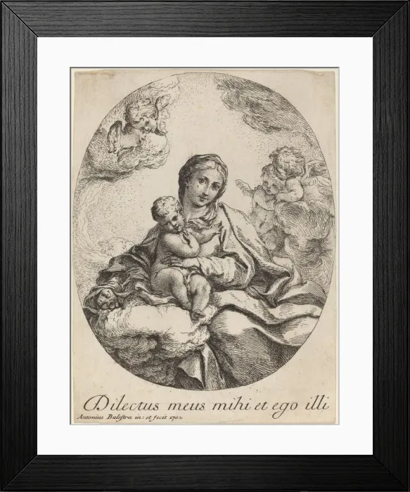 Framed Print : Virgin and Child on a Cloud, 1702. Creator: Antonio Balestra Framed Print : Virgin and Child on a Cloud, 1702. Creator: Antonio Balestra