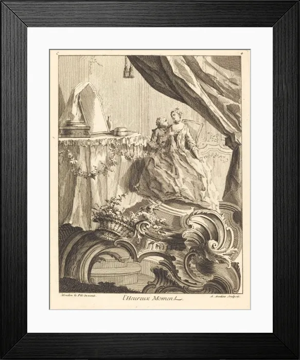Framed Print : l Heureux Moment, 1736. Creator: Antoine Aveline Framed Print : l Heureux Moment, 1736. Creator: Antoine Aveline