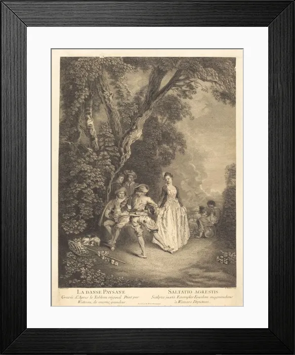 Framed Print : The Peasant Dance. Creator: Benoit Audran II Framed Print : The Peasant Dance. Creator: Benoit Audran II