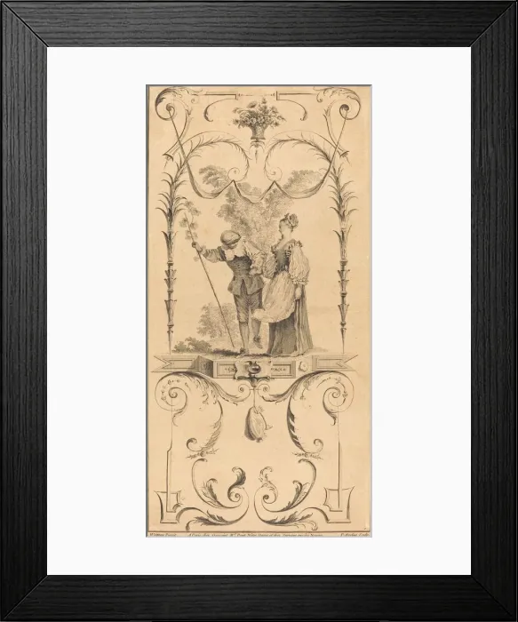 Framed Print : Shepherd and Shepherdess (?). Creator: Pierre Alexandre Aveline Framed Print : Shepherd and Shepherdess (?). Creator: Pierre Alexandre Aveline
