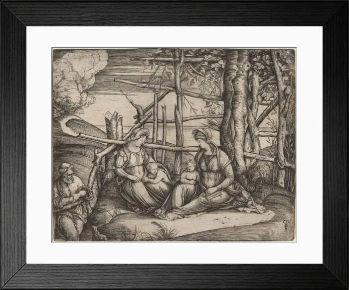 Framed Print : Holy Family with Saint Elizabeth and the Infant Saint John the Baptist, c. 1499 / 1501 Framed Print : Holy Family with Saint Elizabeth and the Infant Saint John the Baptist, c. 1499 / 1501