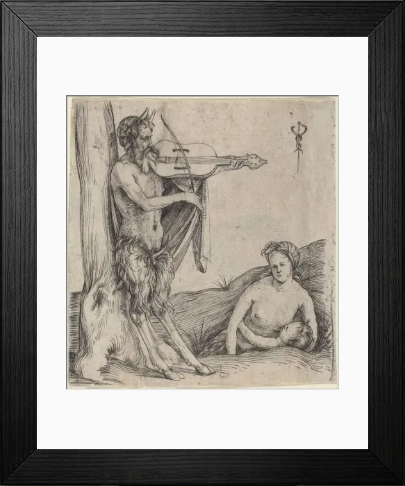 Framed Print : Satyrs Family, c. 1503 / 1504. Creator: Jacopo de Barbari Framed Print : Satyrs Family, c. 1503 / 1504. Creator: Jacopo de Barbari