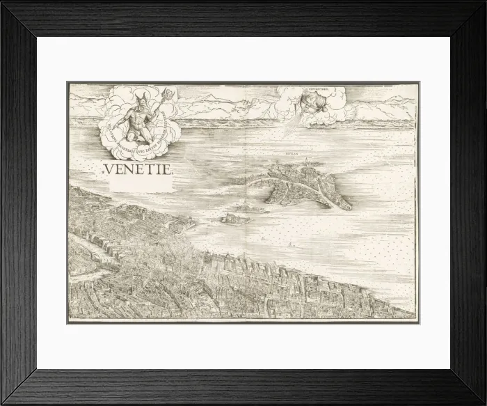 Framed Print : View of Venice [upper center block], 1500. Creator: Jacopo de Barbari