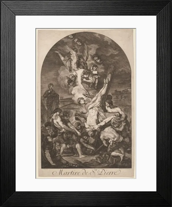 Framed Print : Martire de St. Pierre (The Martyrdom of Saint Peter), c. 1750s. Creator: Jean Barbault Framed Print : Martire de St. Pierre (The Martyrdom of Saint Peter), c. 1750s. Creator: Jean Barbault