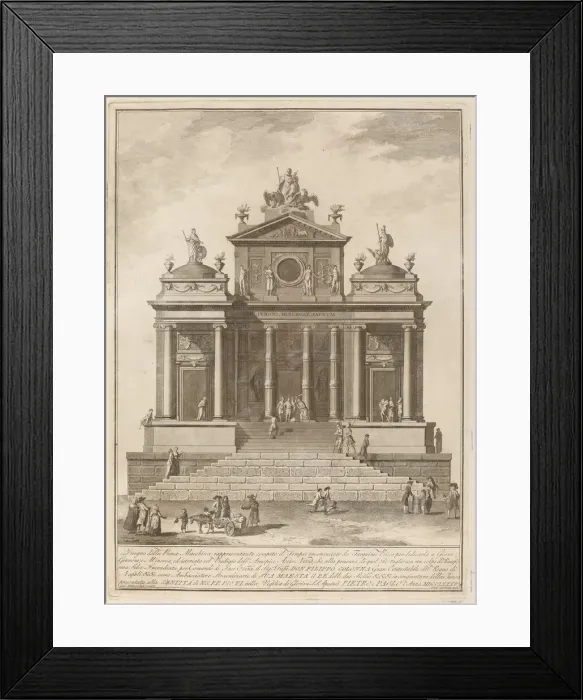 Framed Print : A Temple Dedicated to Jupiter, Juno, and Minerva, for the Chinea'Festival Framed Print : A Temple Dedicated to Jupiter, Juno, and Minerva, for the Chinea'Festival