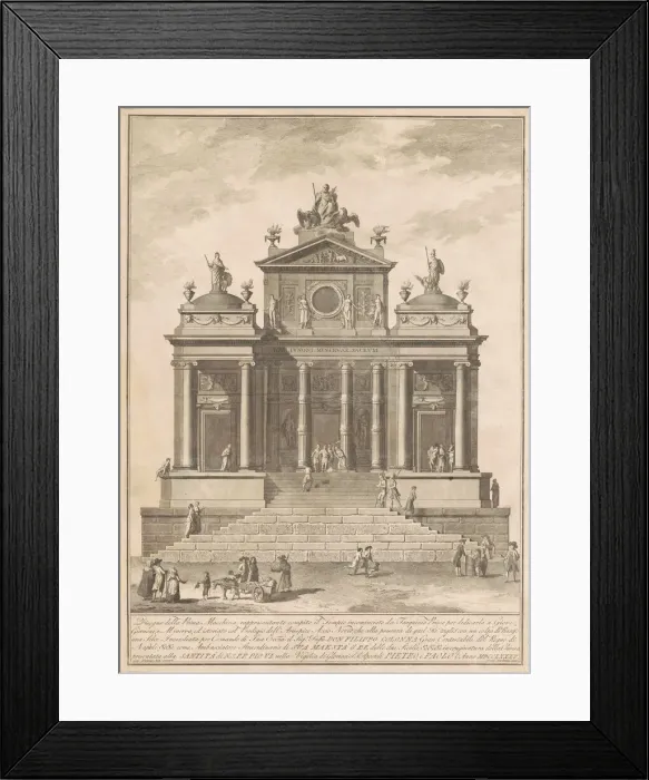 Framed Print : The Prima Macchina for the Chinea of 1785. Creator: Francesco Barbazza