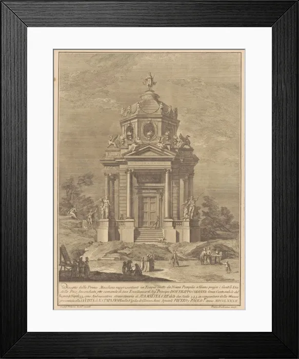 Framed Print : The Prima Macchina for the Chinea of 1782: The Temple of Janus... 1782 Framed Print : The Prima Macchina for the Chinea of 1782: The Temple of Janus... 1782