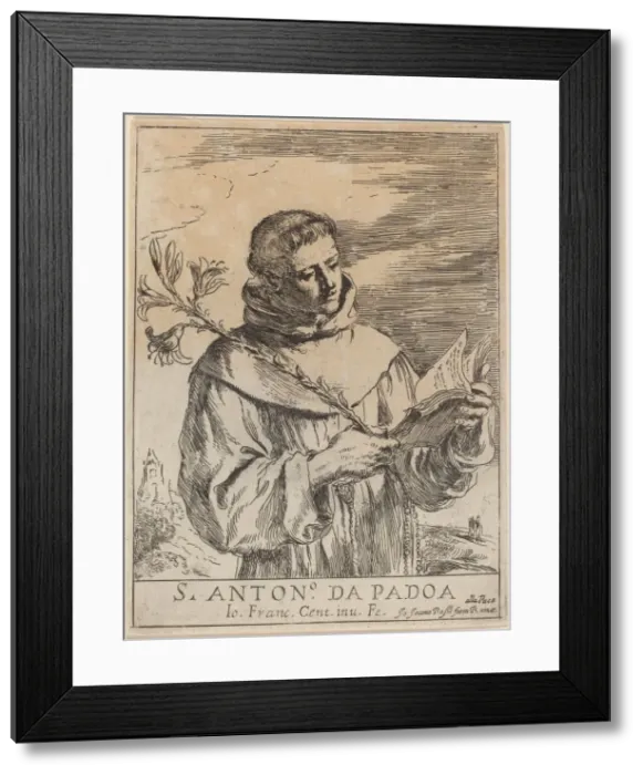 Framed Print : Saint Anthony of Padua. Creator: Guercino Framed Print : Saint Anthony of Padua. Creator: Guercino